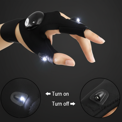 Hands-Free LED Gloves for Night Work