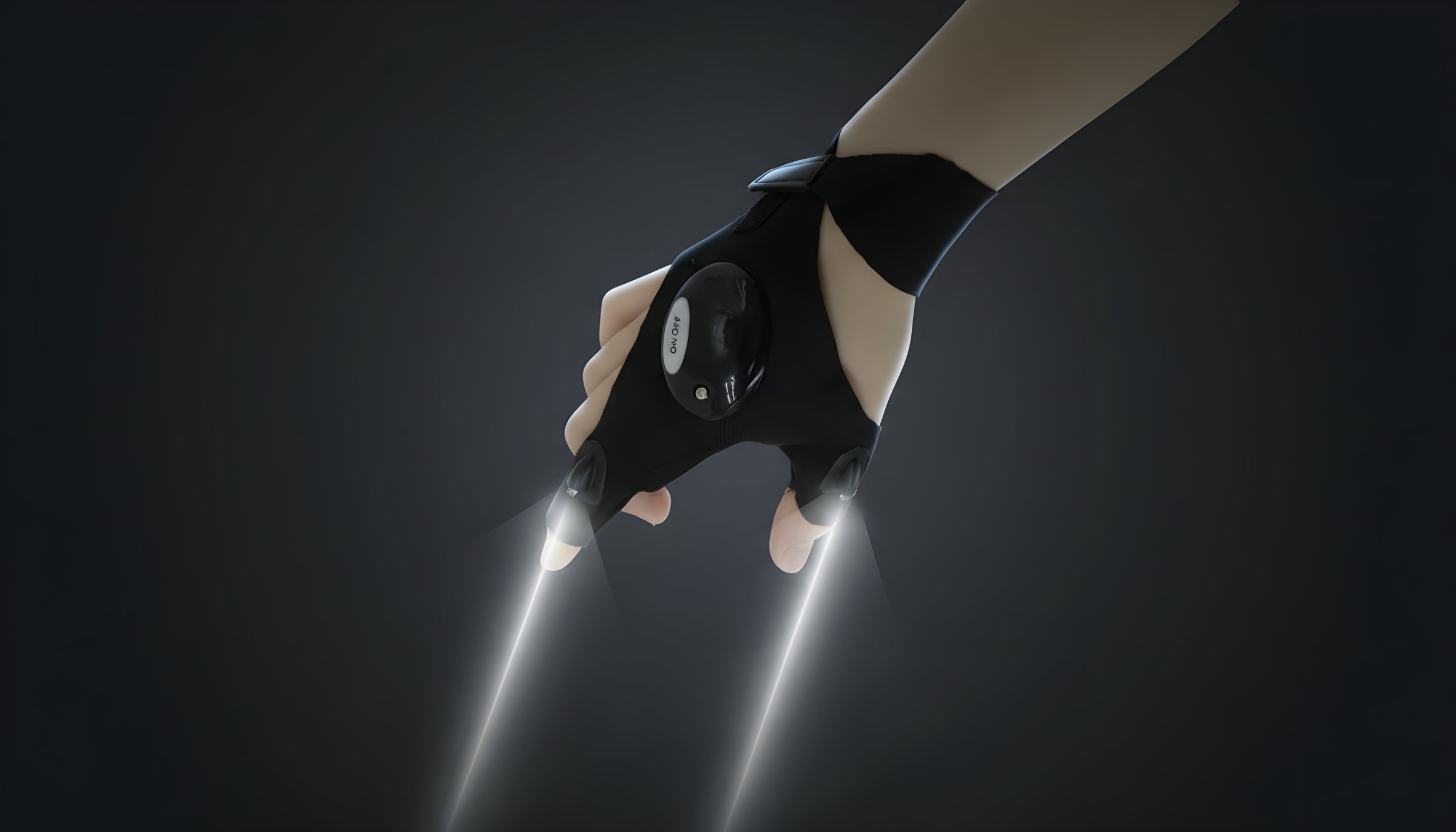 LED gloves on