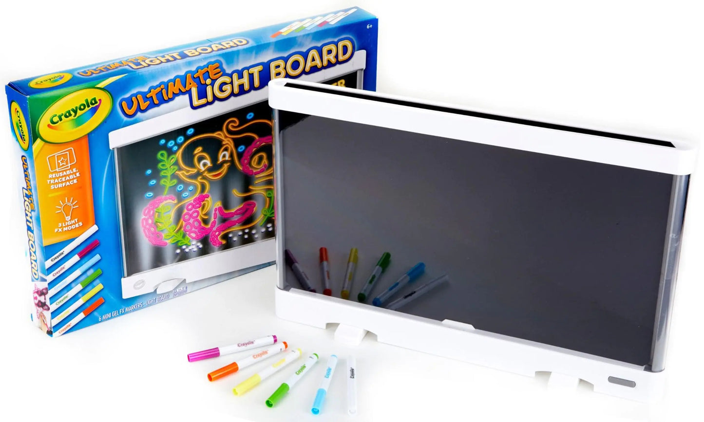 Crayola Ultimate Light Board – Weißes LED-Zeichentablett für Kinder ab 6 Jahren – Geschenkidee für Jungen und Mädchen