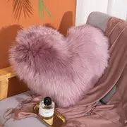 Washable Long Hair Love Pillow Cover for Sofa (1pc)