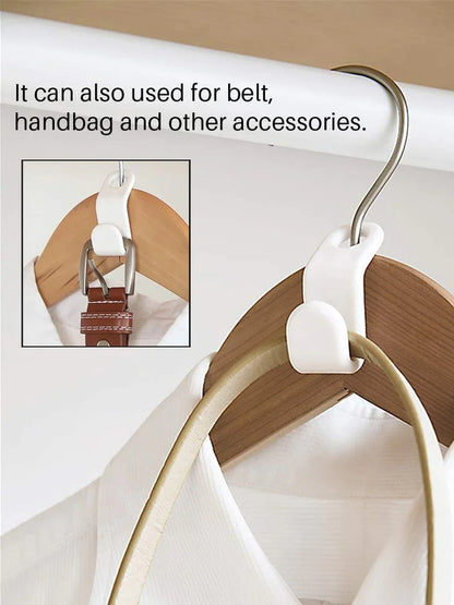 40 ganchos conectores para perchas de ropa, organizador de armario, ahorra espacio.
