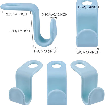 40 ganchos conectores para perchas de ropa, organizador de armario, ahorra espacio.