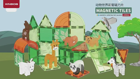 Magnetic Building Tiles (56 pcs) — Ages 3–8 | STEM Gift